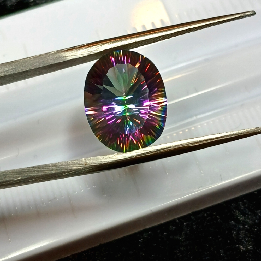 Dazzling Mystic Quartz Gemstone 16×12mm